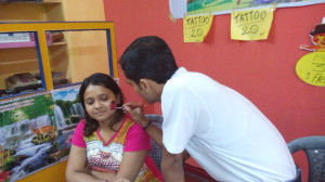 Test-ride. Story Time tattoo artist tries out his skills on a colleague...