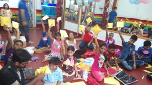 The kids turned out to be experts at Origami. The elders....well, not quite!
